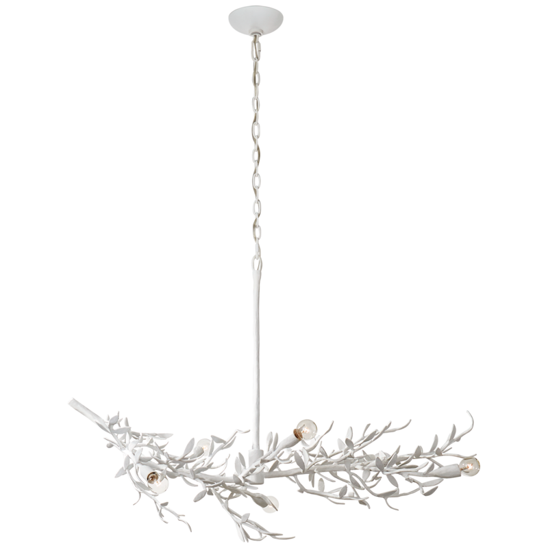 Mandeville Linear Chandelier – Branch and Leaf Design with Two